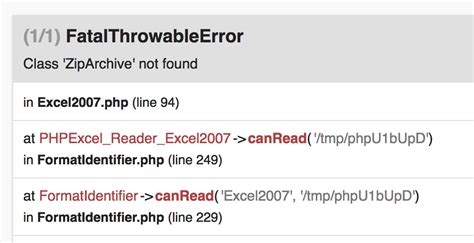 zip archive not found php
